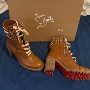 Christian Louboutin Winter Spike Combat Boots